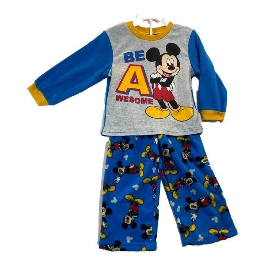 Mickey Boys Blue Pajama Set Size 4T