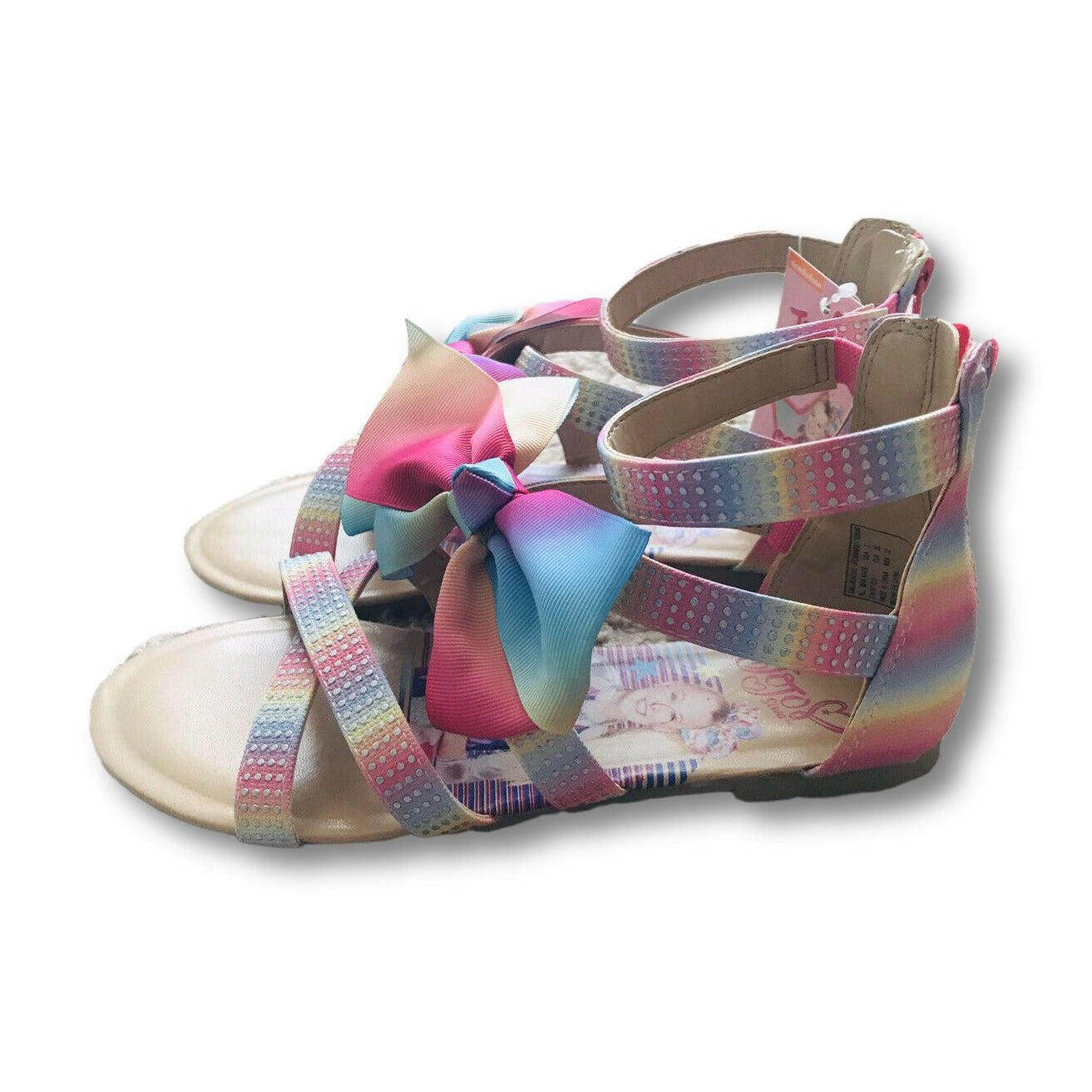 JoJo Siwa Girls Rainbow Sandals Size 4