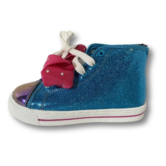 JoJo Siwa Blue Glitter High Top Kids Shoes Size 1