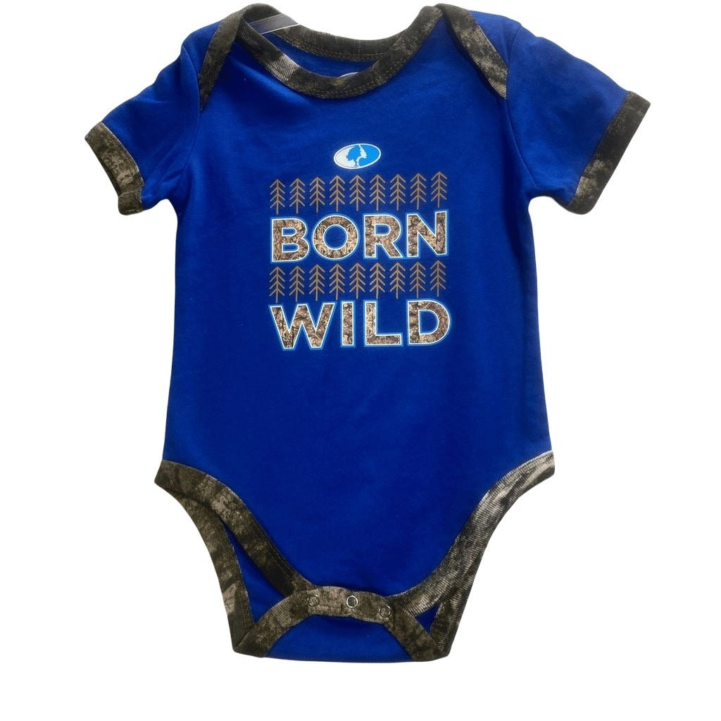 Blue/Camo 3pck Bodysuit Infant Boys 3/6 Months