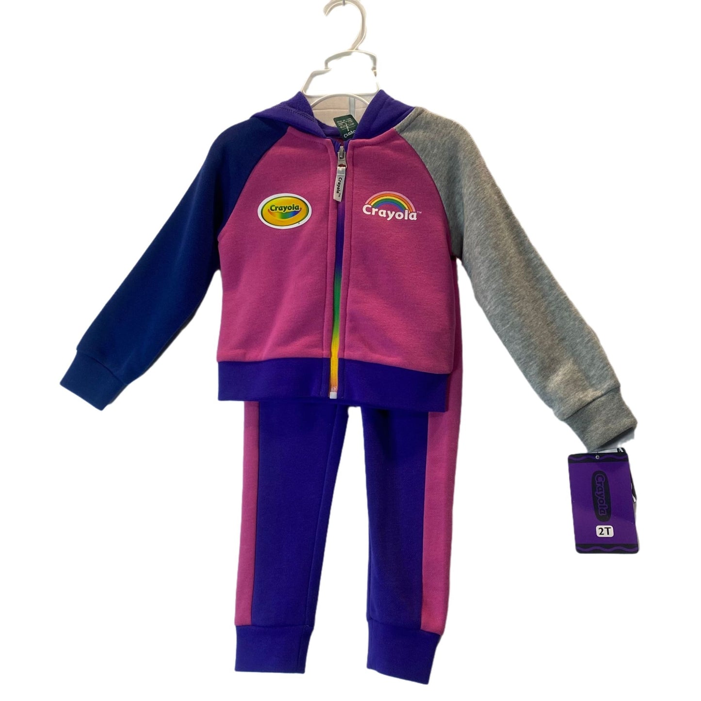 Crayola Zipper Hoodie/Sweatpants Outfit Size 2T