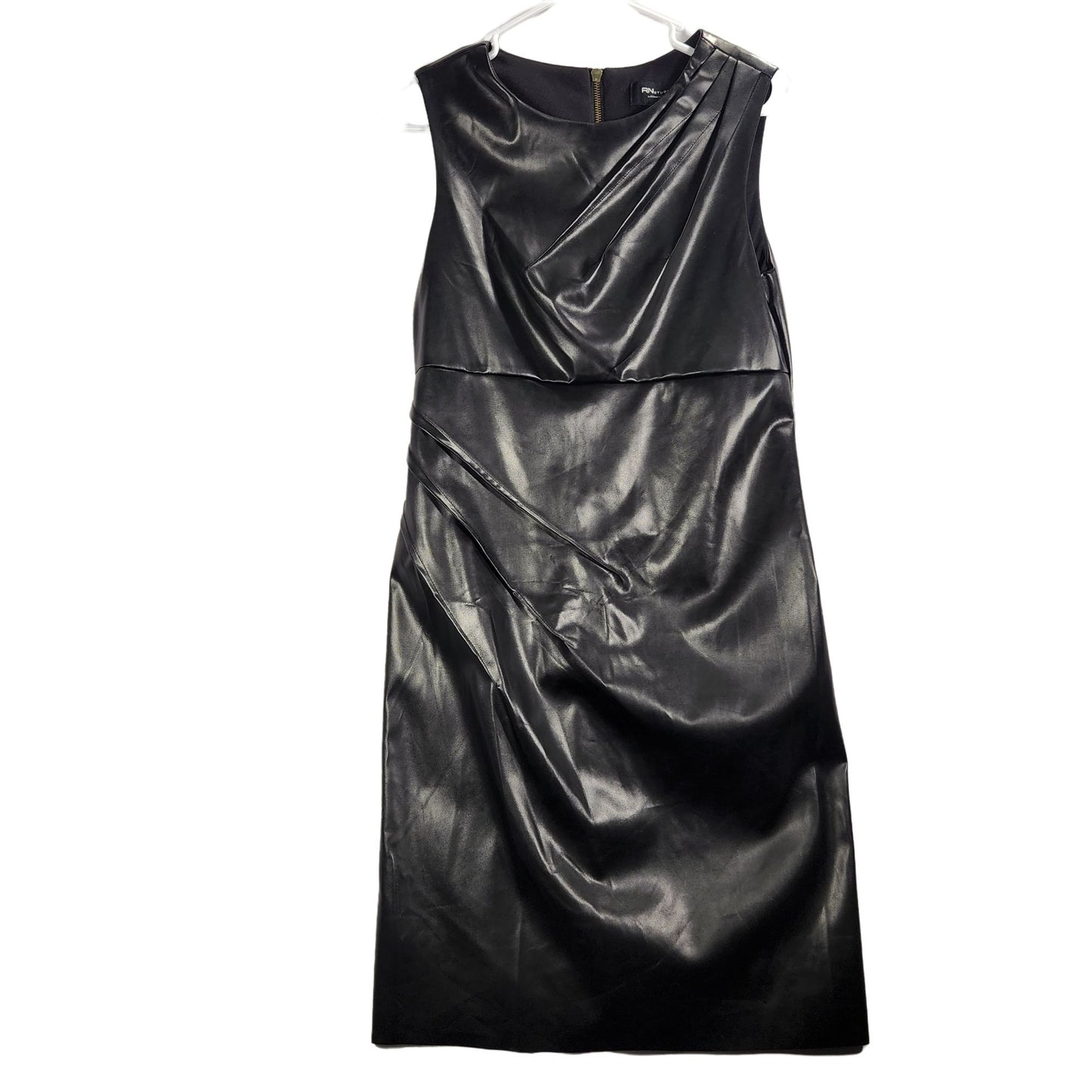 Sleeveless Faux Leather Sheath Dress Size 6