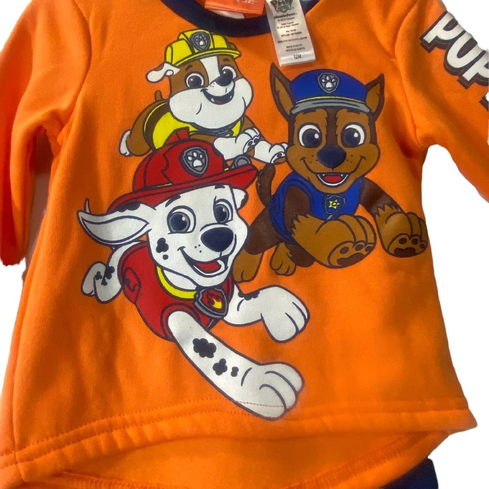 Paw Patrol 2pc Orange & Blue Jogger Set Size 2T