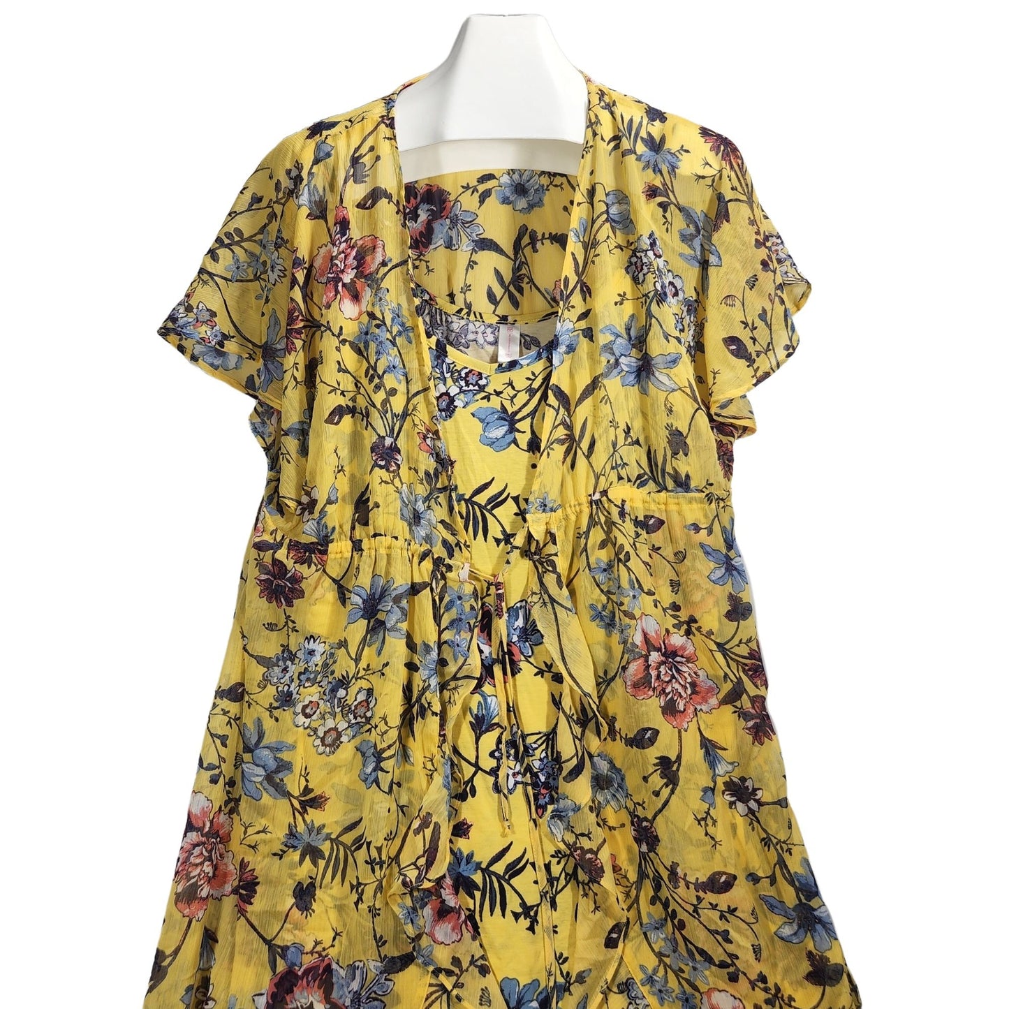 Yellow Flower Dress & Cover Up Size XXXL