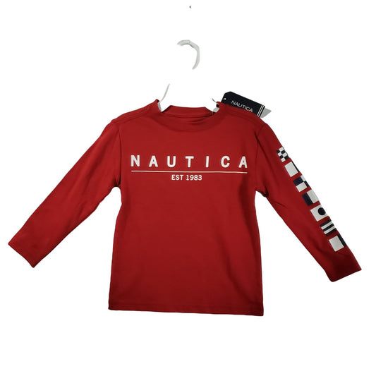 Nautica Long Sleeve Red Boys Toddler Shirt Size 2T