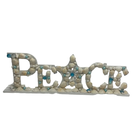 Sea Shell Peace Decor Sign