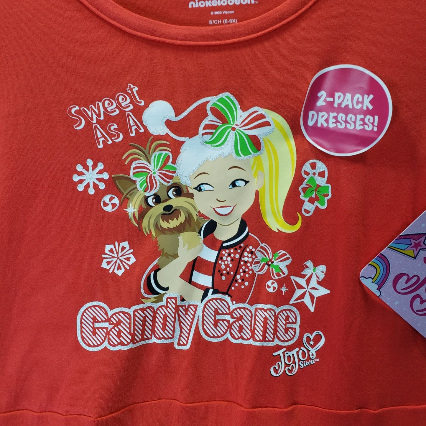 Jojo Siwa 2 Dress Christmas Set Size 6/6x