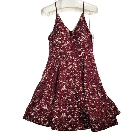 Maroon Lace/Sequin Formal Dress Size 13