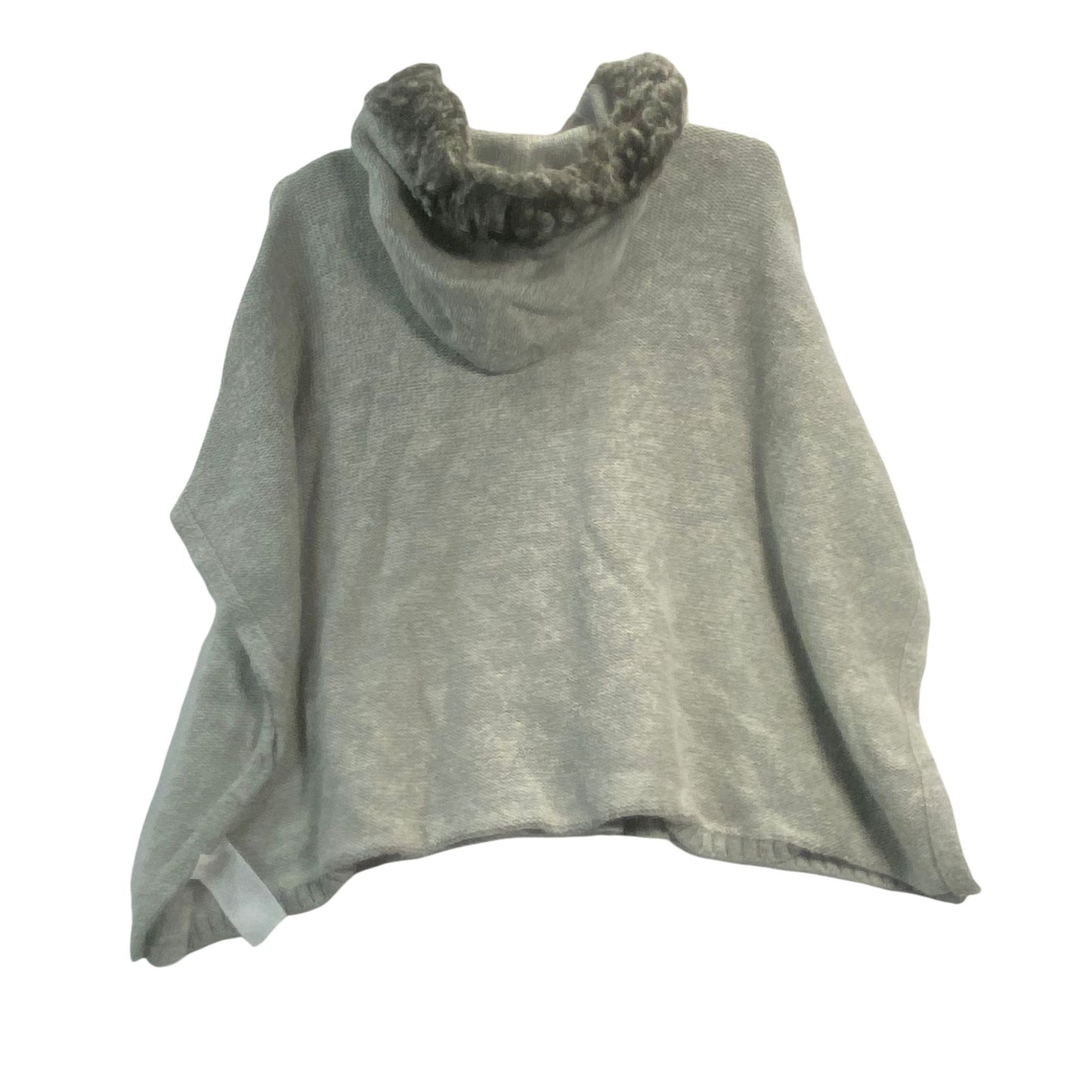 Kids Knit Pullover Poncho Gray Size Small