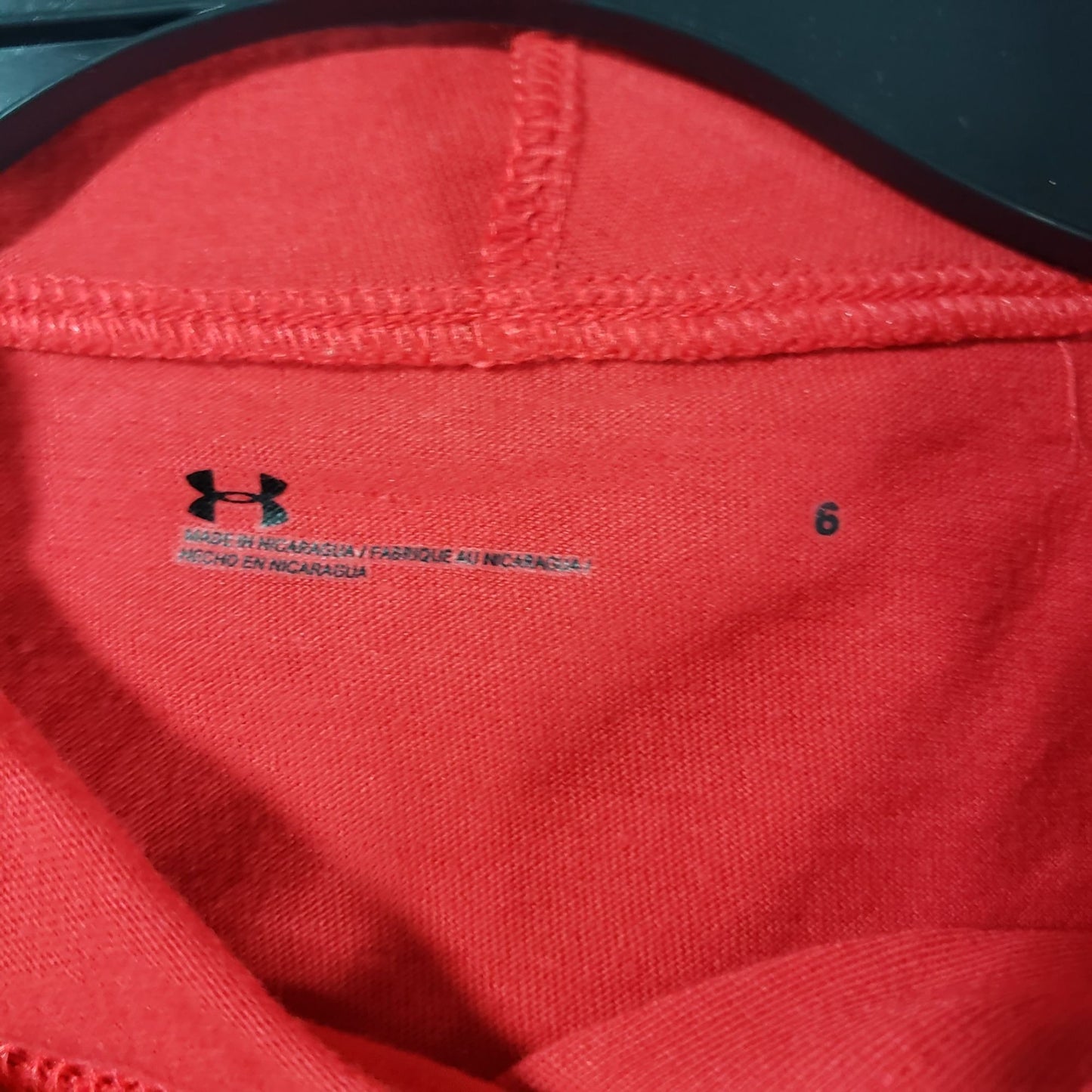 Under Armour Lightweight Red Hoodie Kids Size 6