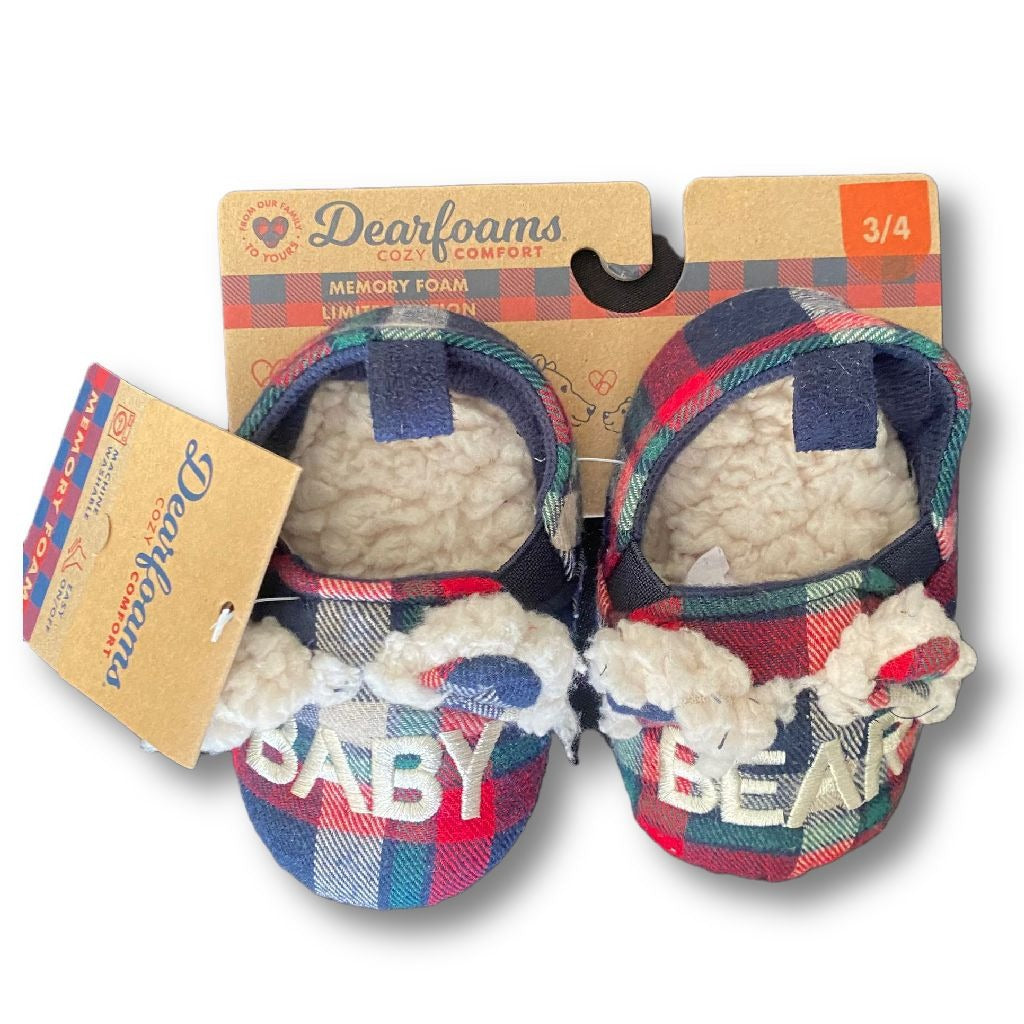 Baby Bear Dearfoams Slippers Size 3/4