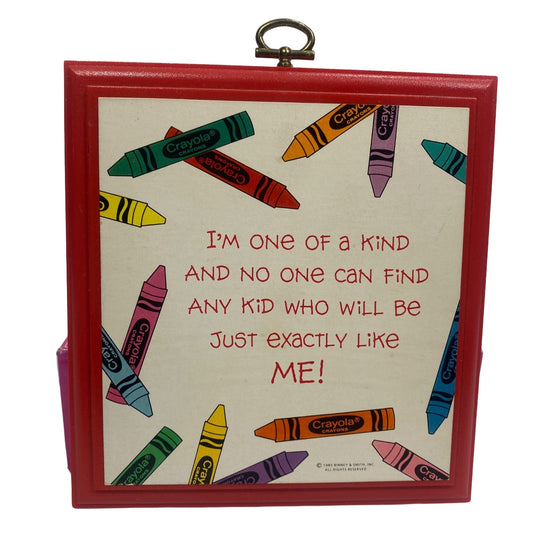 Vintage 1985 Crayola “One Of A Kind” Sign