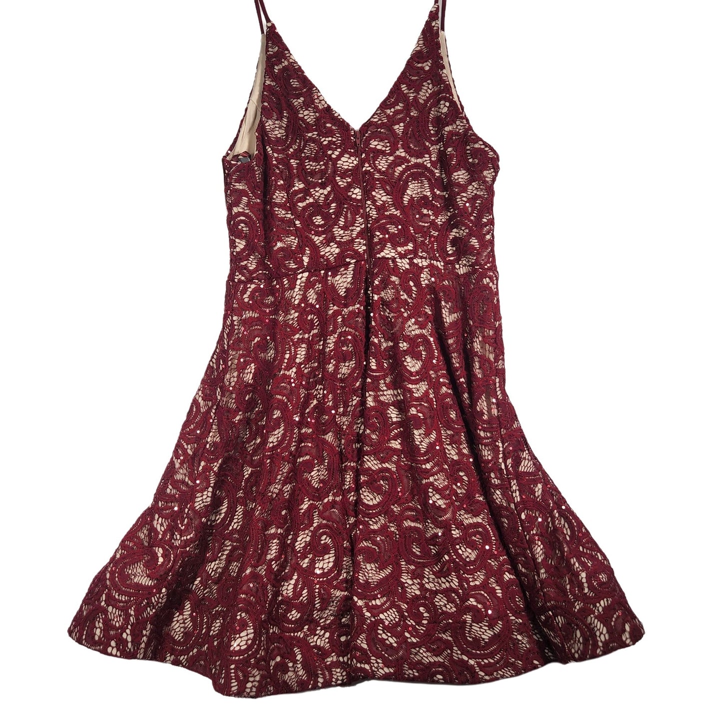 Maroon Lace/Sequin Formal Dress Size 13