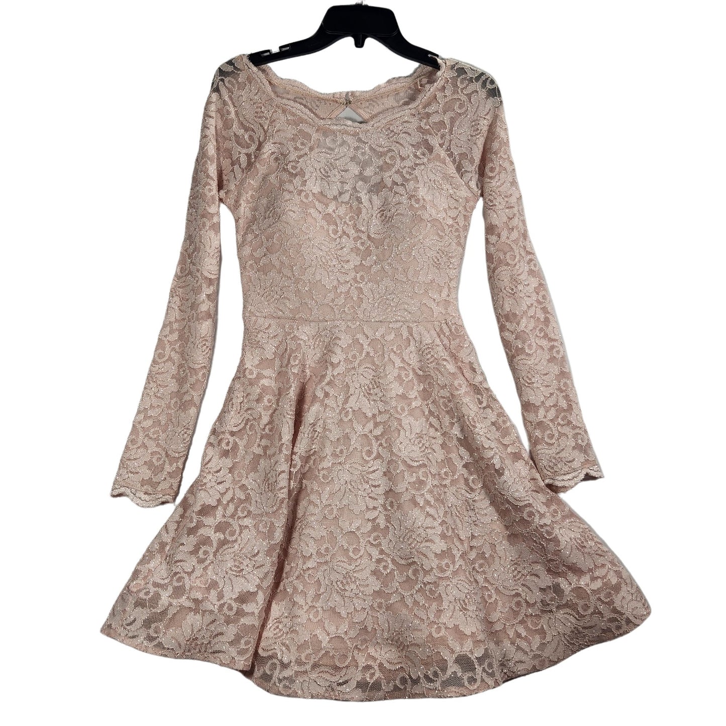 Light Pink Glitter Lace Formal Dress Size 3