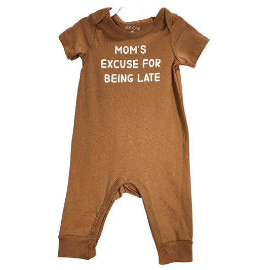 Moms Excuse Brown Onesie Size 6 Months