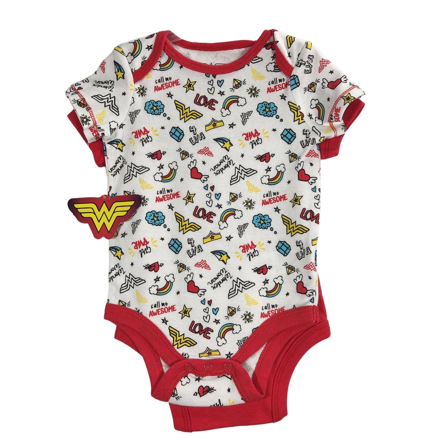 Wonder Woman 2pc Bodysuit Set 3-6 Months