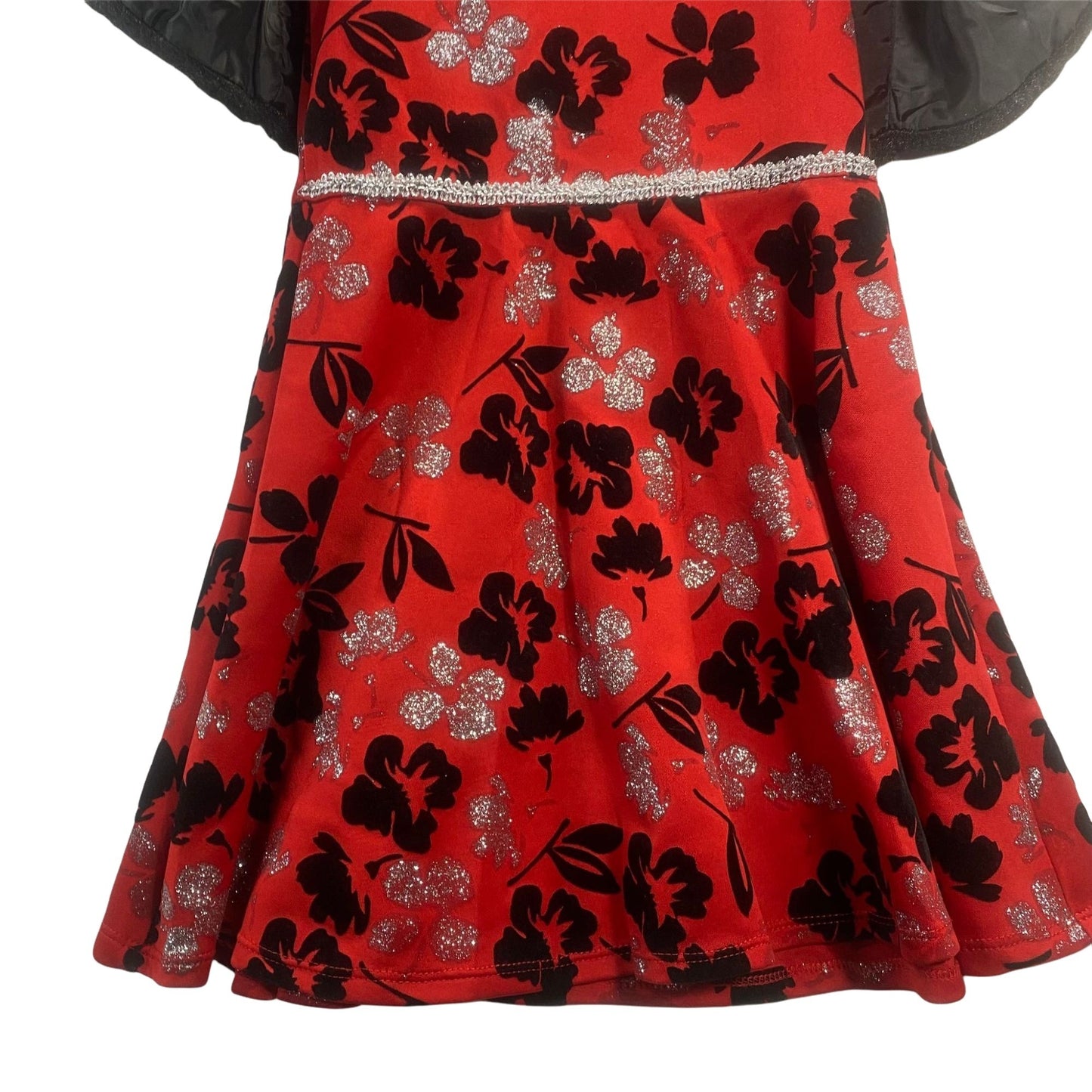 Red/Black/Silver 2pc Dress Set Size 6