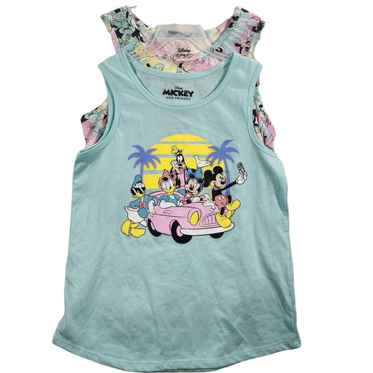 Mickey & Friends 4pc Set Tanks/Shorts Size 7/8