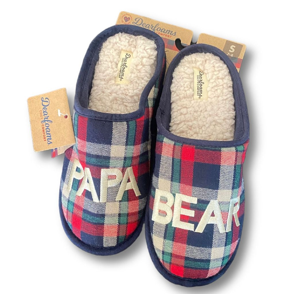 Papa Bear Dearfoams Men's Slippers Size Small 7/8