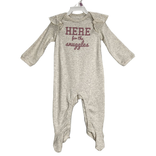 Here For Snuggles Footed Onesie Size 9 Months