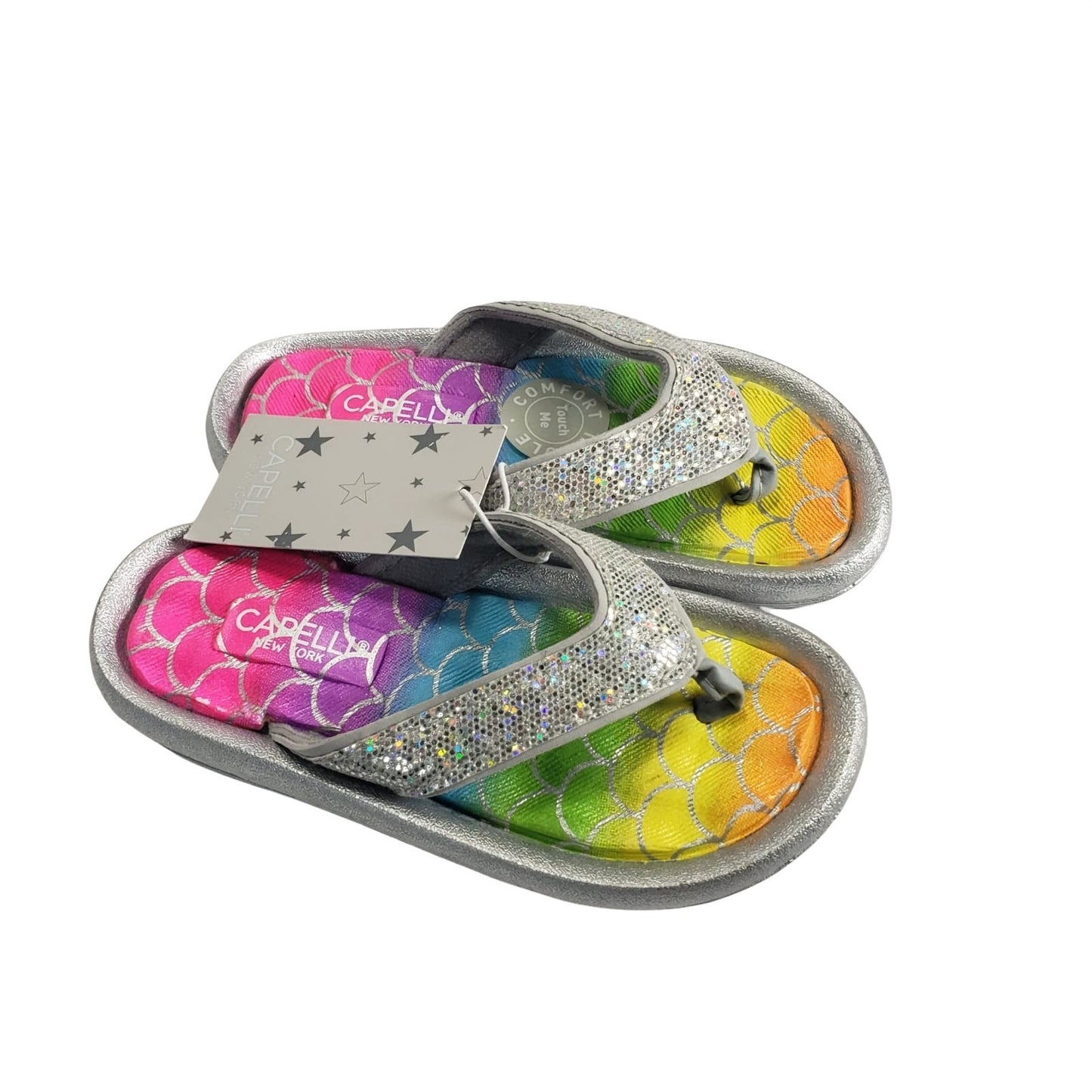 Capelli Silver & Rainbow Girls Sandals Size 10/11