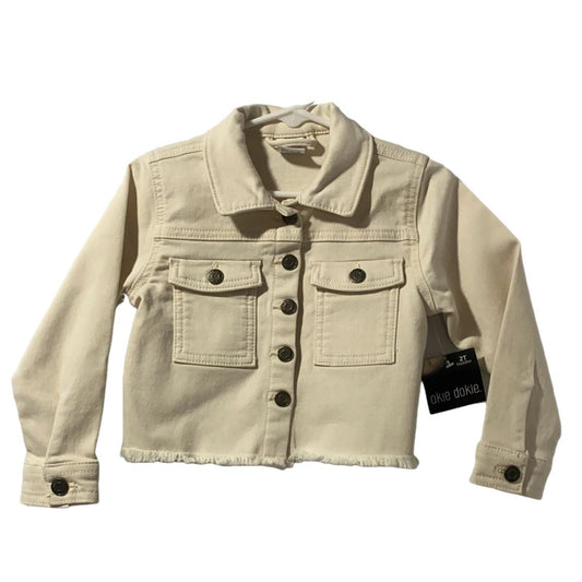 Okie Dokie Beige Girls Jean Toddler Jacket Size 2T