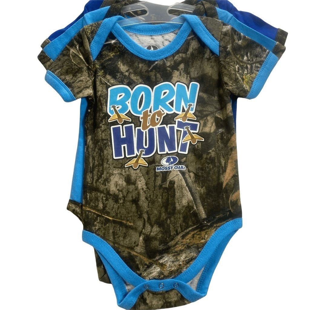 Blue/Camo 3pck Bodysuit Infant Boys 3/6 Months