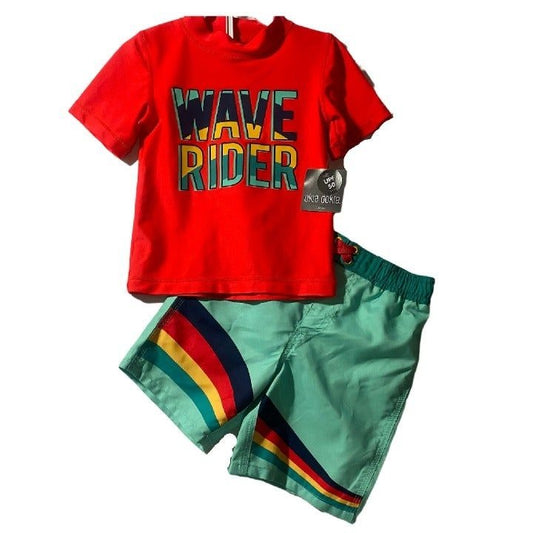 Wave Rider Boys Swimsuit 2pc Set Size 3T