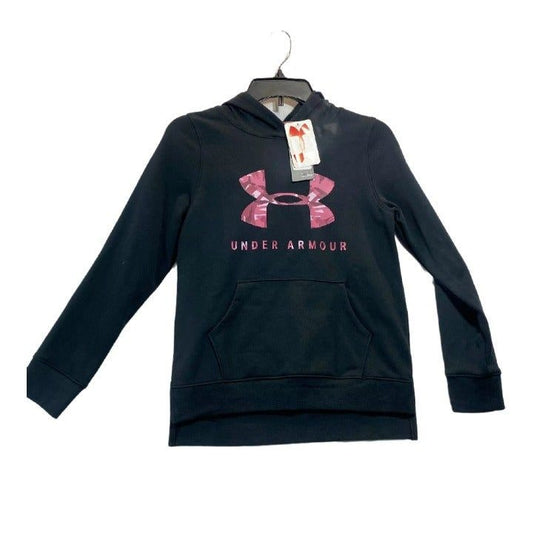 Under Armour Rival Black & Pink Hoodie Girls Youth XL