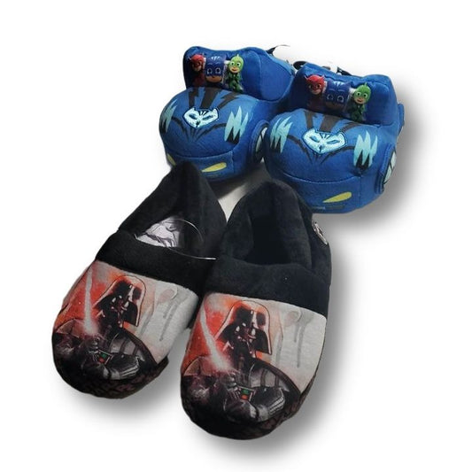 Star Wars & PJ Masks Kids Slippers Size 9/10