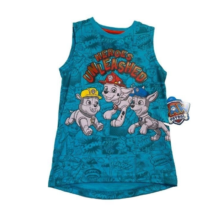 Paw Patrol Blue Sleeveless Muscle Shirt Size 3T