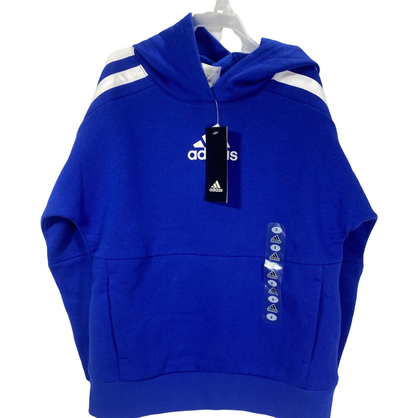 Adidas Boys Blue Pullover Hoodie Small