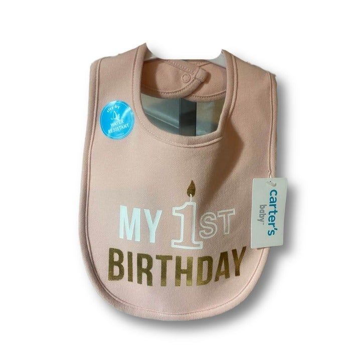 Carter's Girls My 1st Birthday Bib