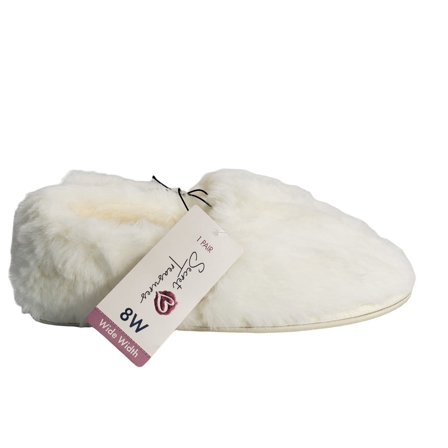 Faux Fur Memory Foam Women's Slippers Size 8W