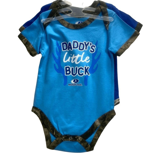 Blue/Camo 3pck Bodysuit Infant Boys 3/6 Months