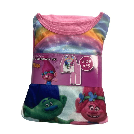 Trolls 2pc Flannel Pajama Set Size 4/5