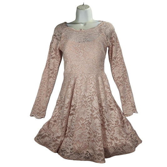 Light Pink Glitter Lace Formal Dress Size 3