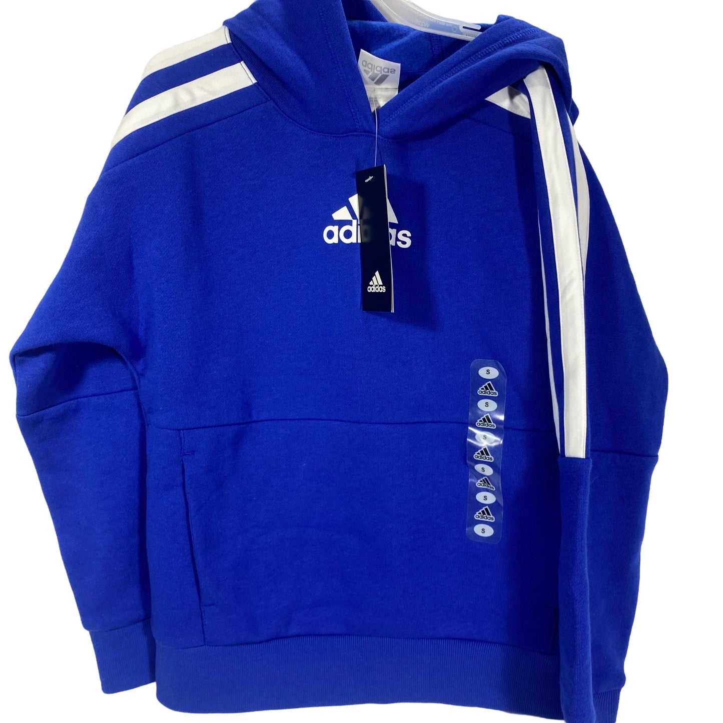 Adidas Boys Blue Pullover Hoodie Small