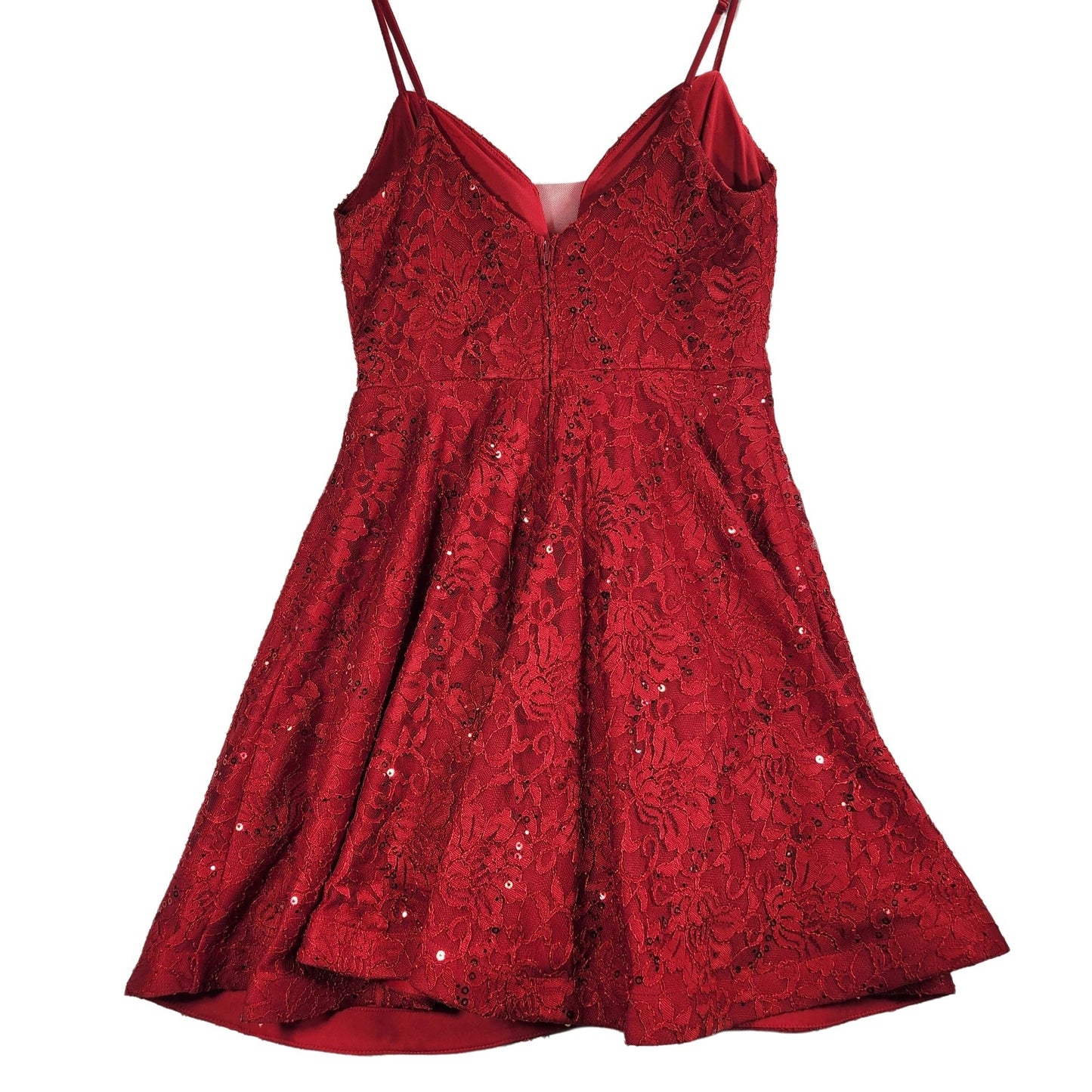 Red Sequin/Lace Formal Dress Size 9