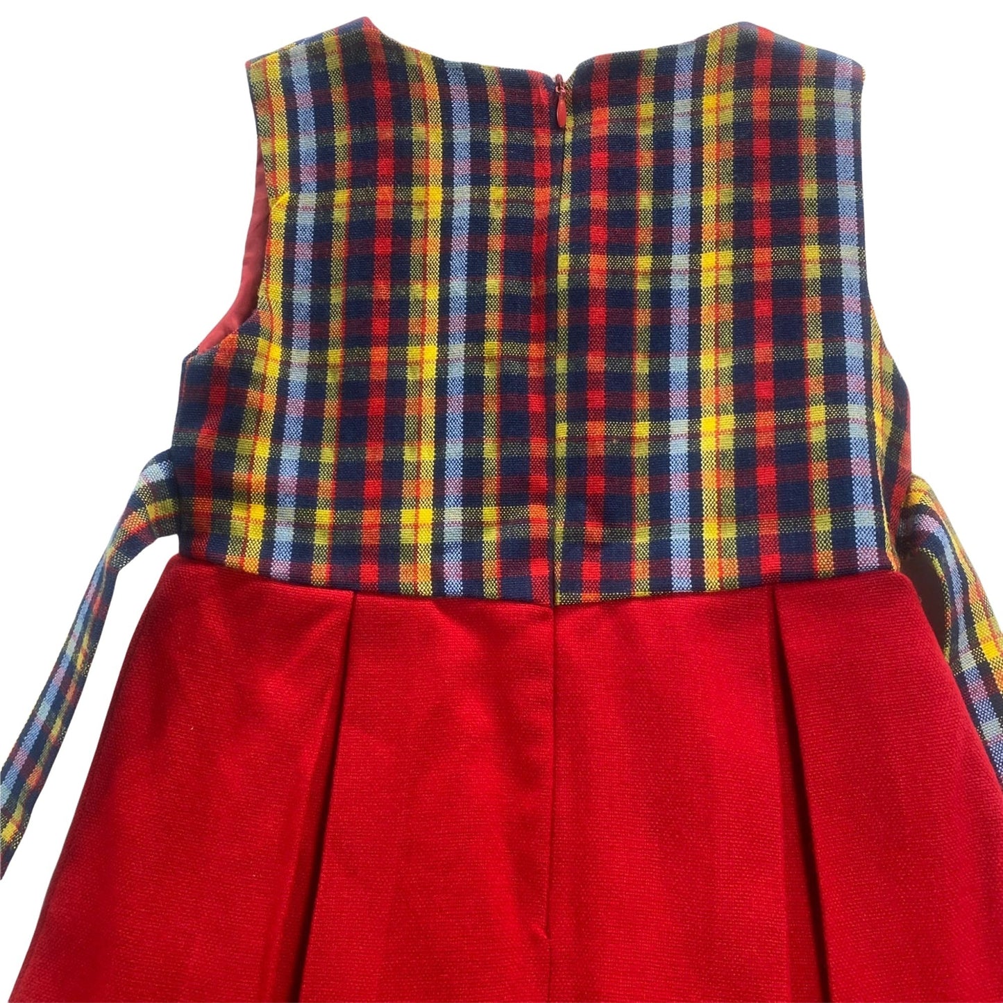 Teddy Bear Red & Plaid Dress Size 6