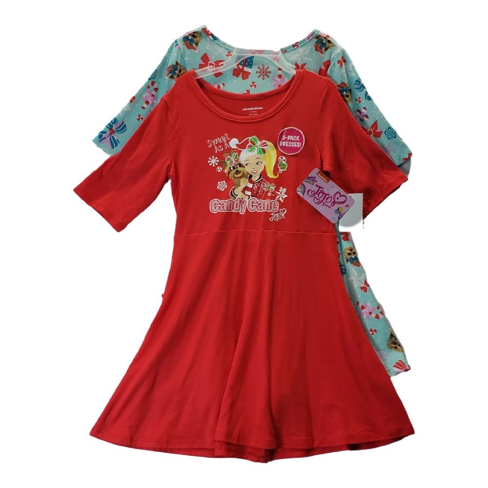 Jojo Siwa 2 Dress Christmas Set Size 6/6x