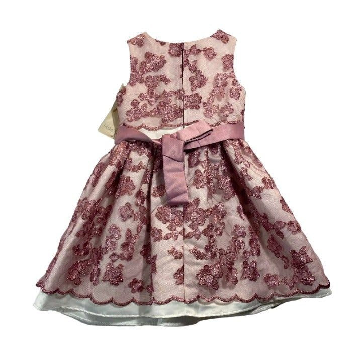 Us Angels Mauve Flower Toddler Dress 4T