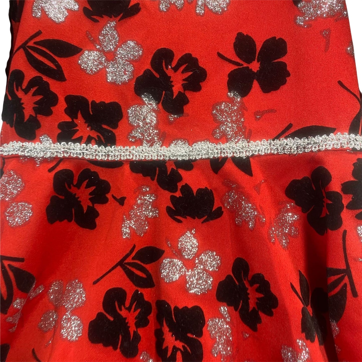 Red/Black/Silver 2pc Dress Set Size 6