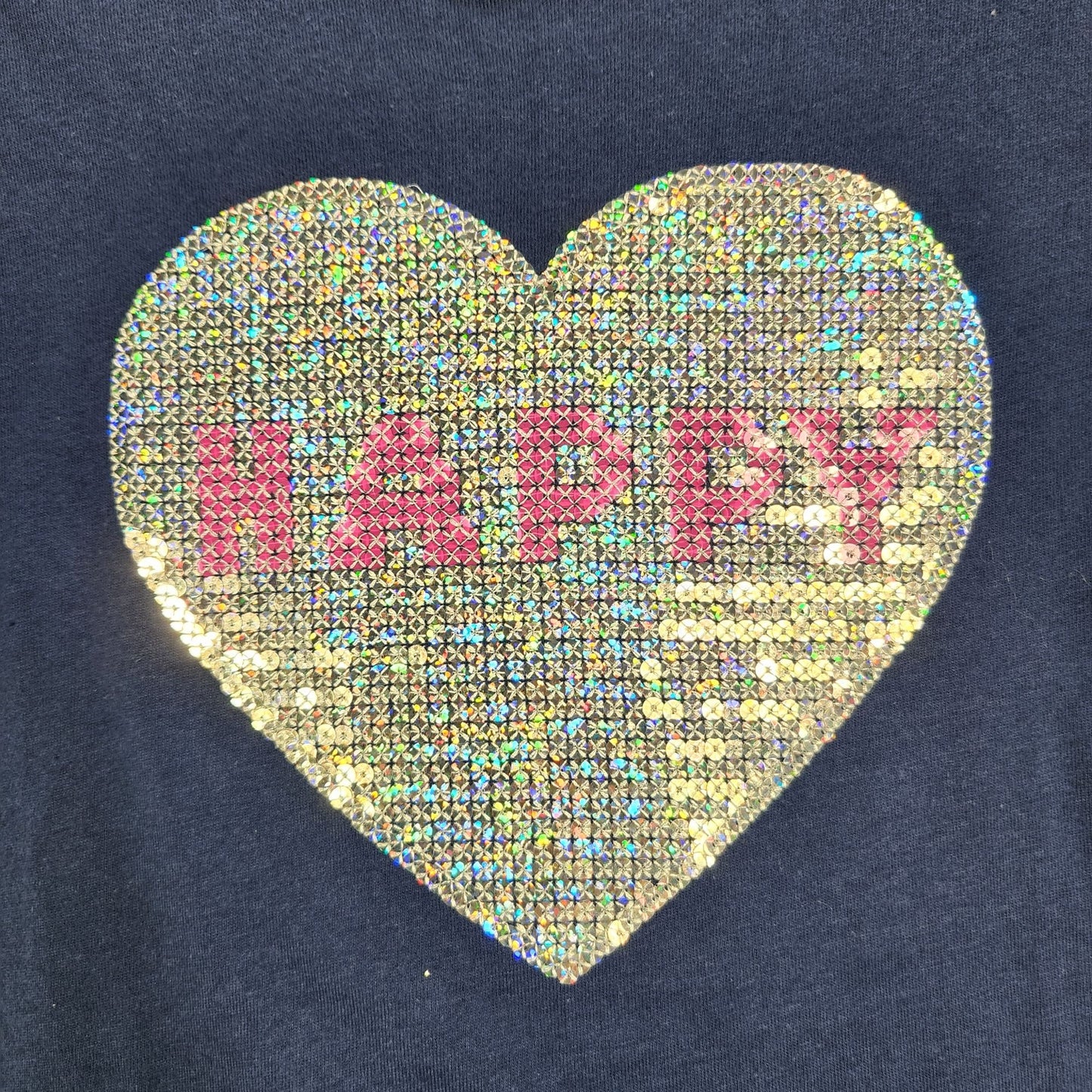 Carter's Happy Heart Sequins Blue Shirt Size 5T