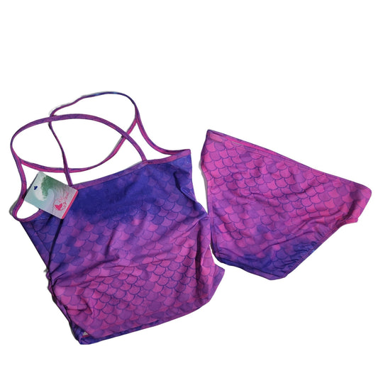 Mermaid Girls Tankini Pink/Purple Size 16